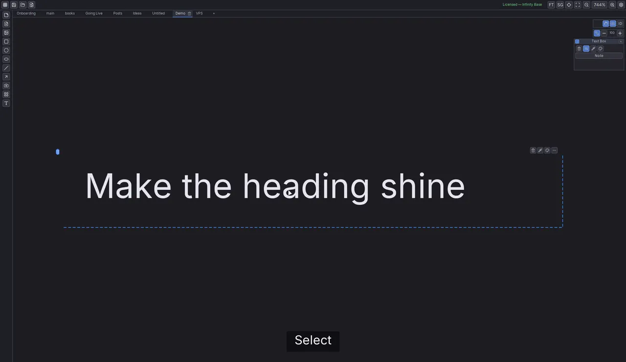 Infinity Base: Rich text